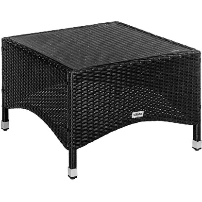 STILISTA Polyrattan Bijzettafel 58 x 58 cm Zwart