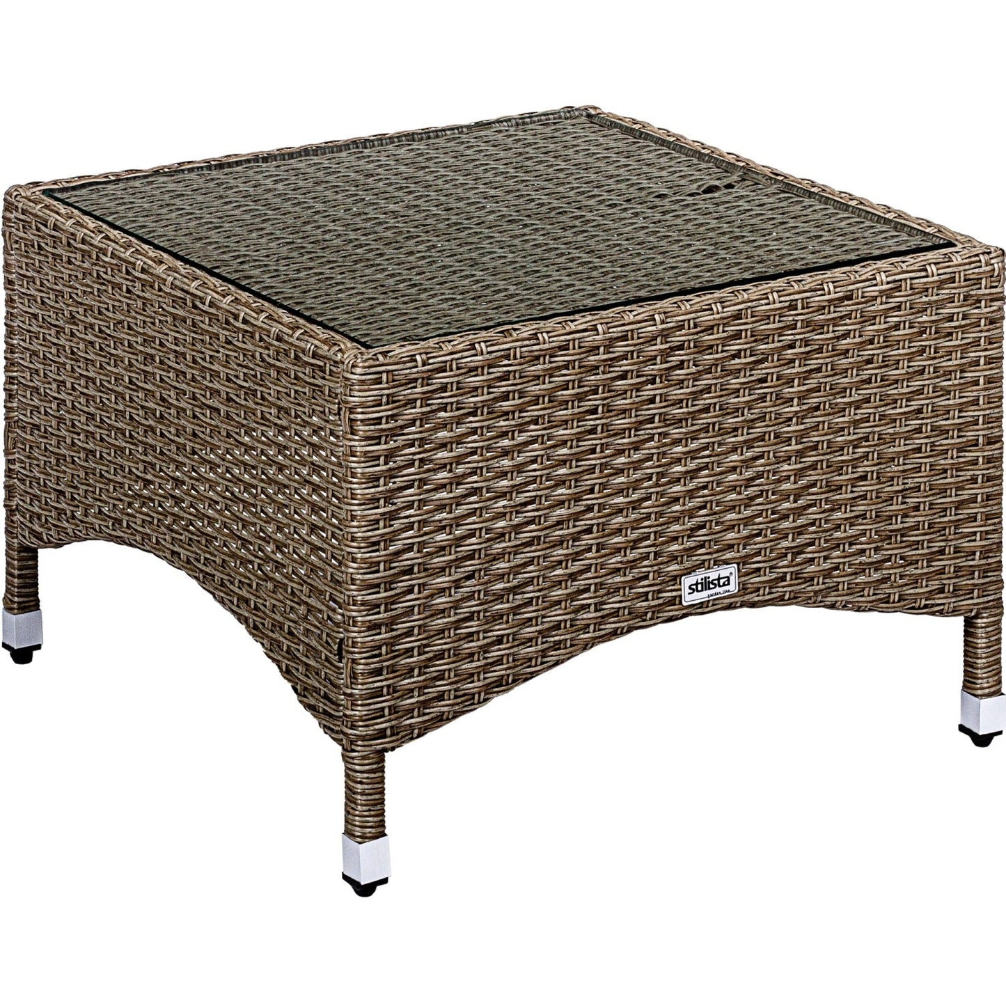 STILISTA Polyrattan Bijzettafel 58 x 58 cm Creme