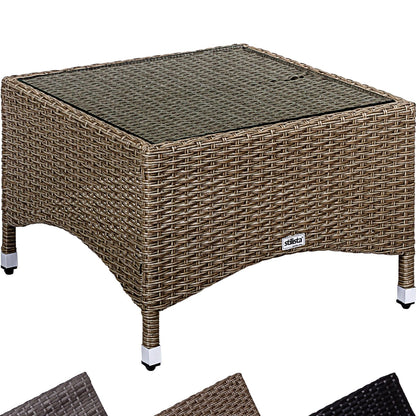 STILISTA Polyrattan Bijzettafel 58 x 58 cm Creme