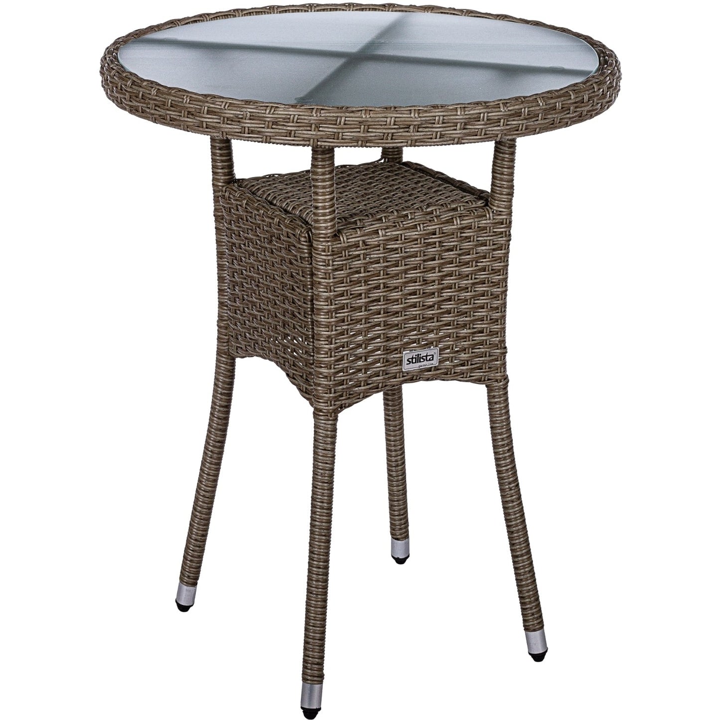 STILISTA Polyrattan Bijzettafel Ø 60 cm Creme