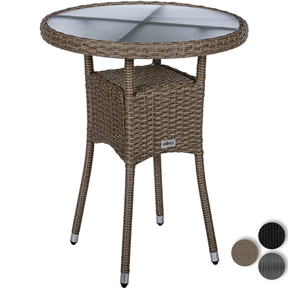 STILISTA Polyrattan Bijzettafel Ø 60 cm Creme