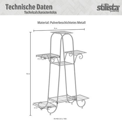 STILISTA Planten standaard 7 Planken