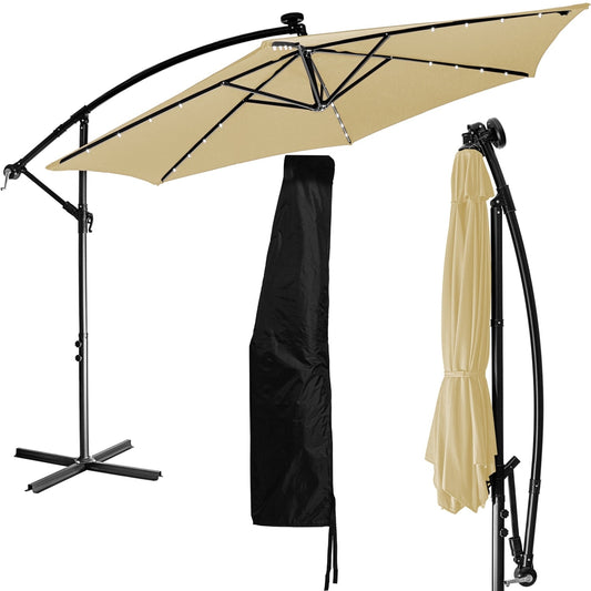 STILISTA Zweefparasol met LED 300 cm Beige