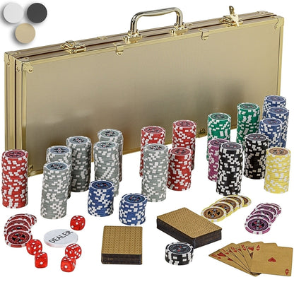 GAMES PLANET Pokerkoffer 500 laser chips Goud