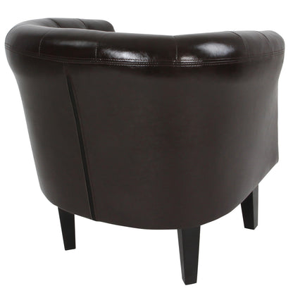 Miadomodo Chesterfield fauteuil 1 serie bruin ruitpatroon