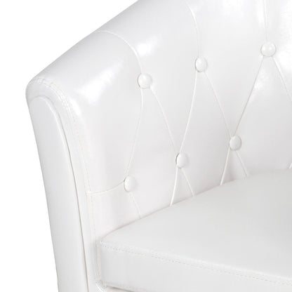 Miadomodo Chesterfield fauteuil 1 wit ruitpatroon