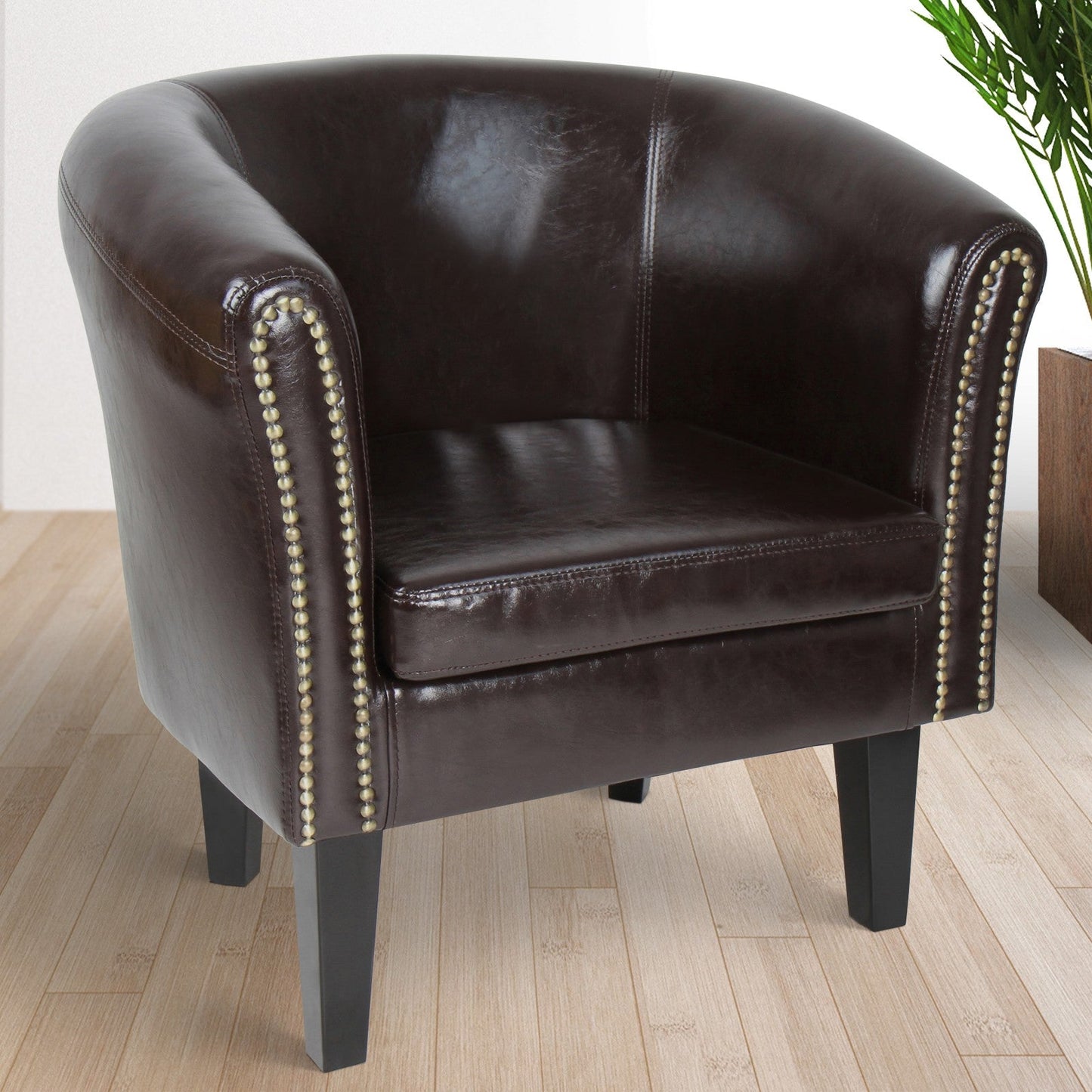 Miadomodo Chesterfield fauteuil 1 bruine decoratieve knopen