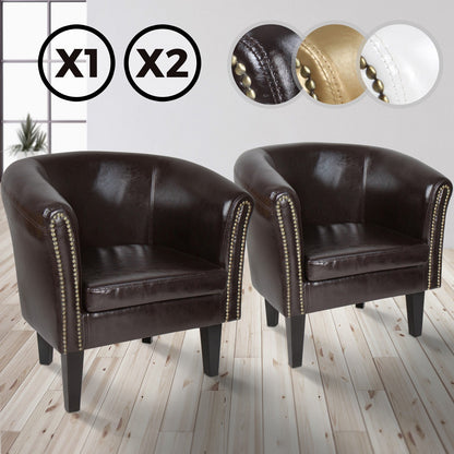 Miadomodo Chesterfield fauteuils set van 2