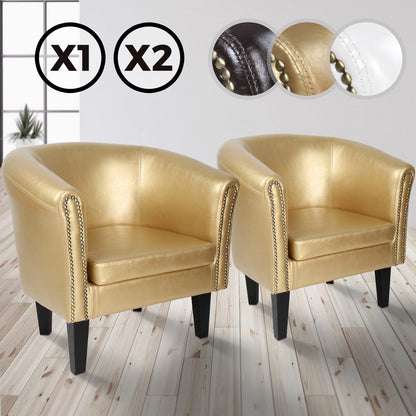 Miadomodo Chesterfield fauteuil 1 gouden sierknopen