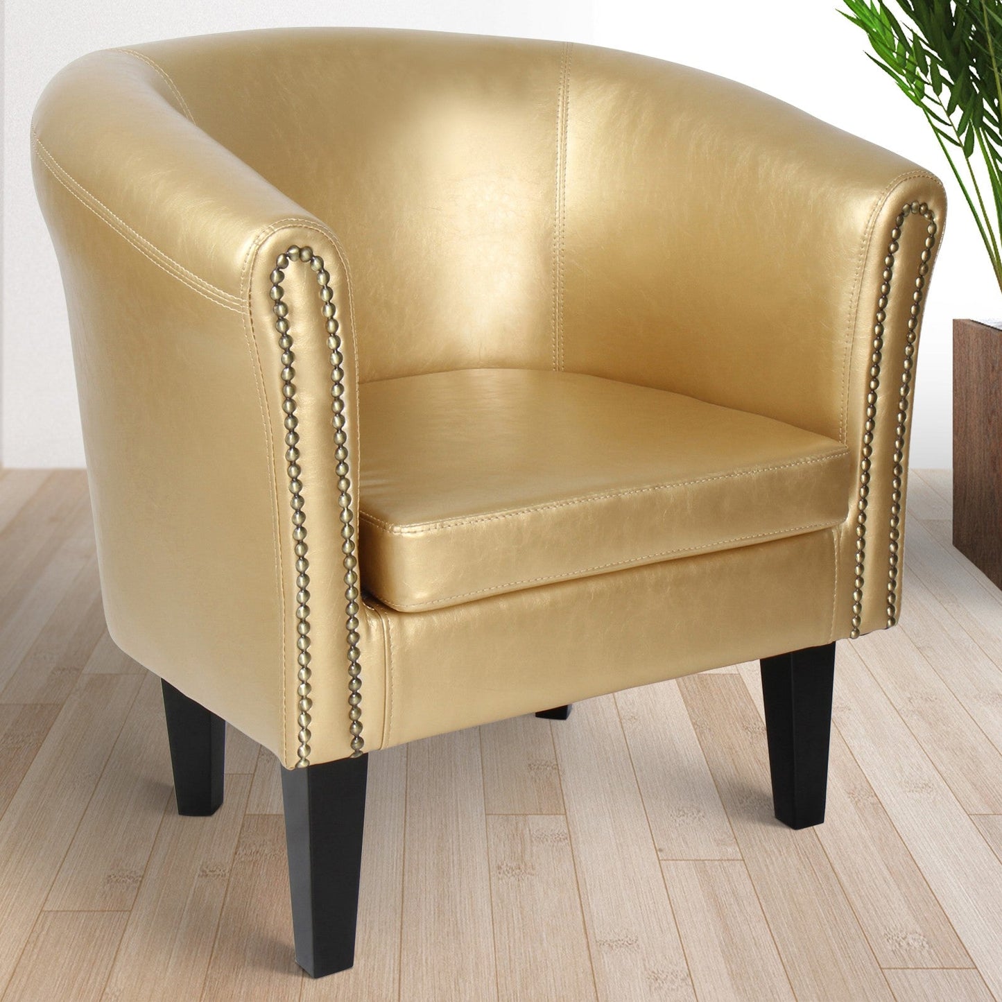 Miadomodo Chesterfield fauteuil 1 gouden sierknopen