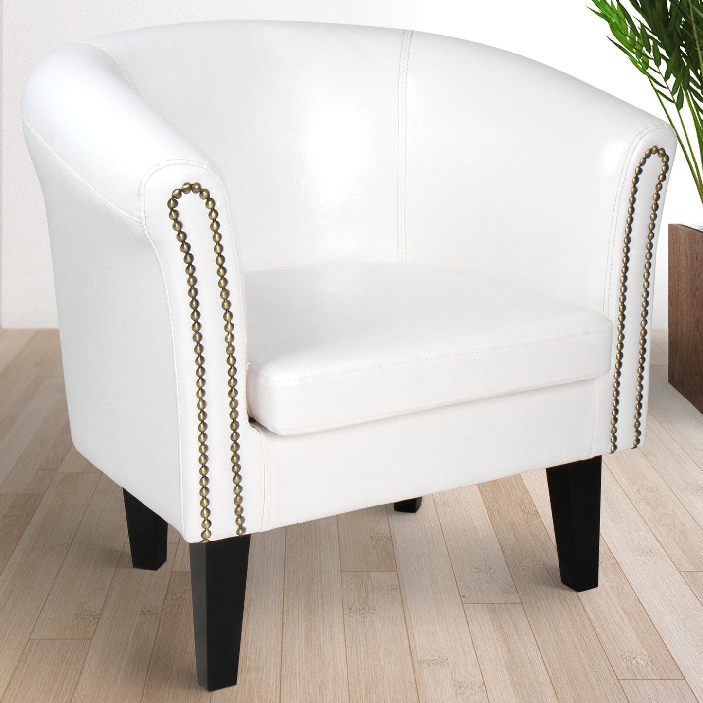 Miadomodo Chesterfield fauteuil 1 witte decoratieve knopen