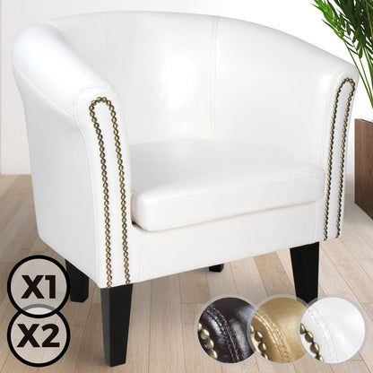 Miadomodo Chesterfield fauteuil 1 witte decoratieve knopen