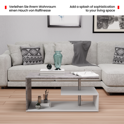 Miadomodo Salontafel - wit/betonlook