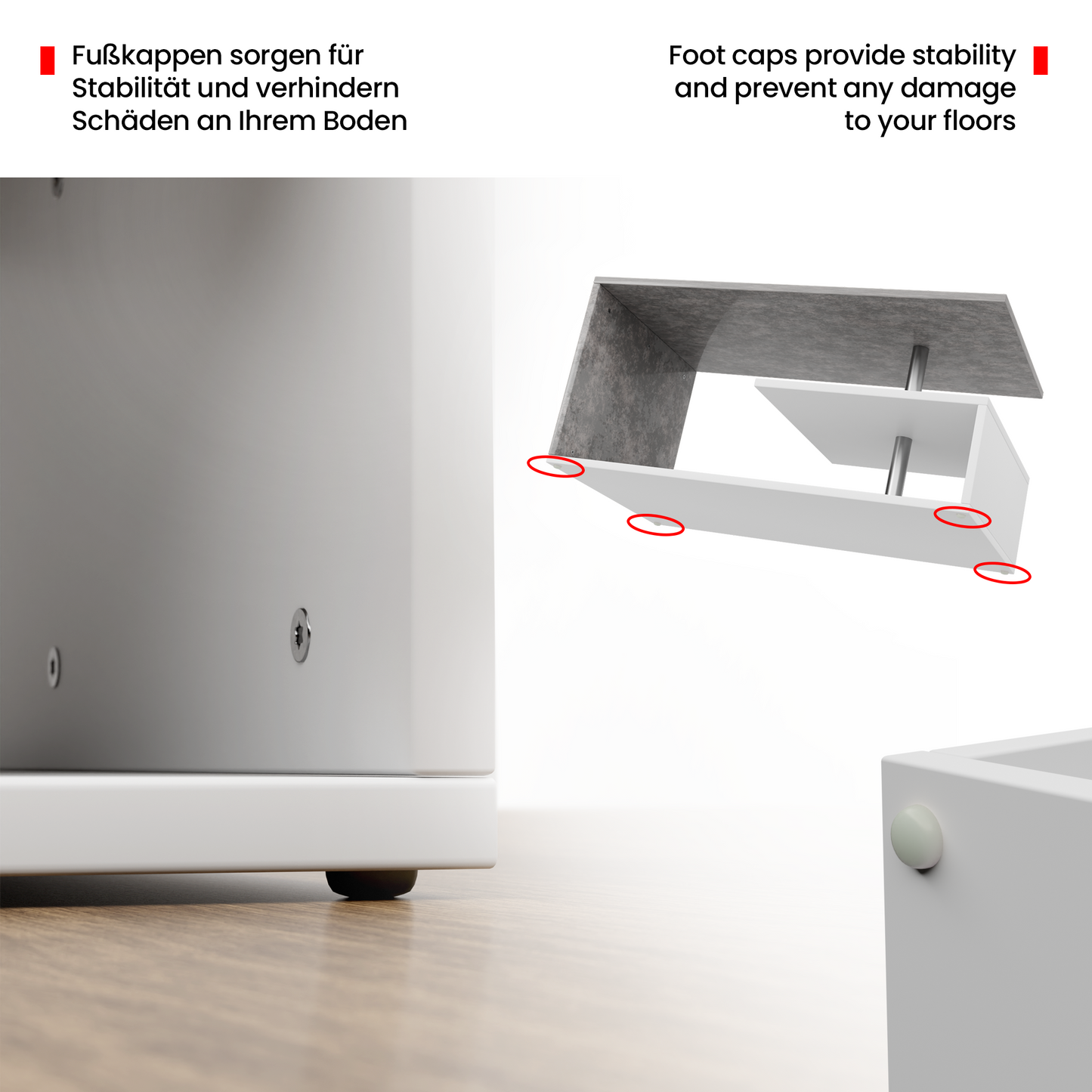 Miadomodo Salontafel - wit/betonlook