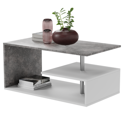 Miadomodo Salontafel - wit/betonlook