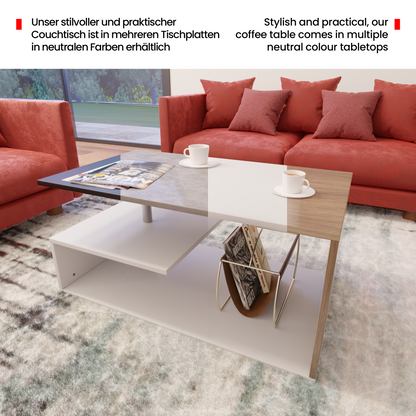 Miadomodo Salontafel - wit/betonlook