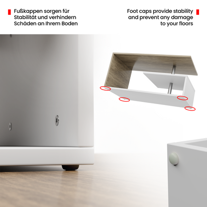 Miadomodo Salontafel - wit/eikenlook