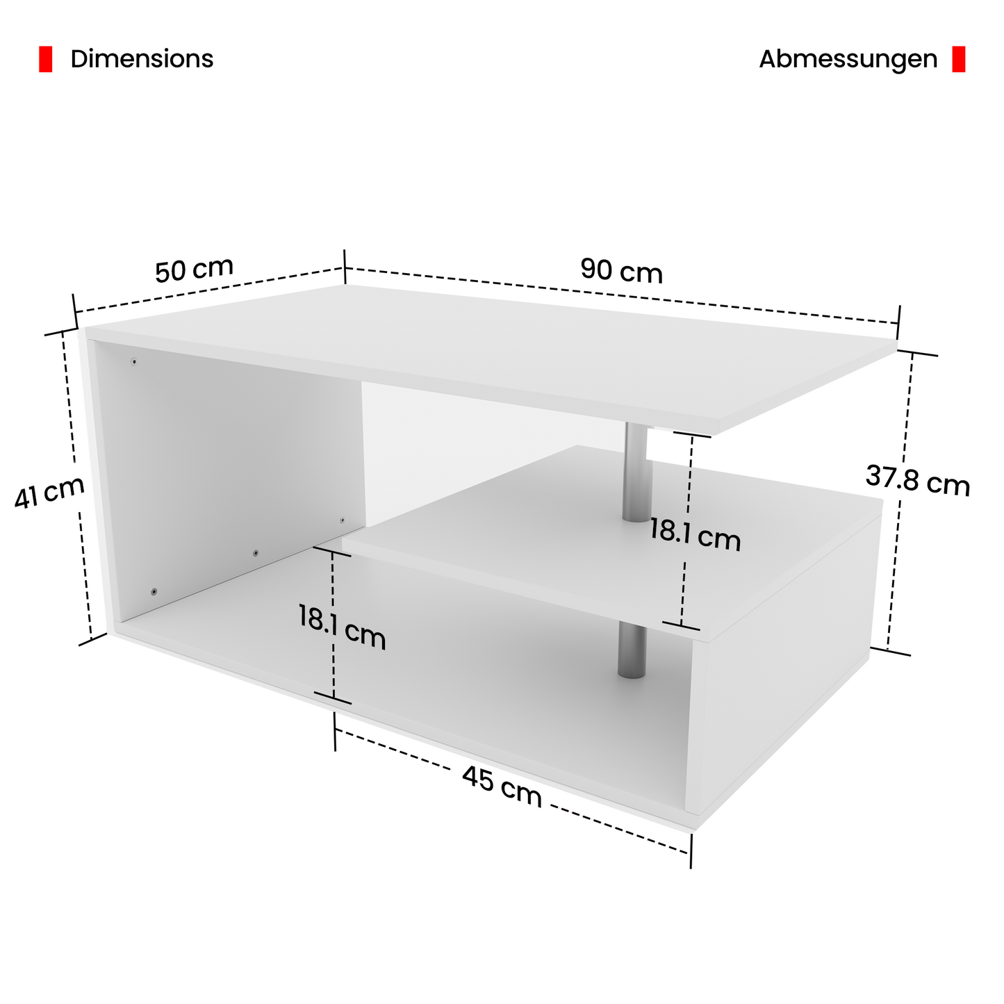 Miadomodo Salontafel - wit