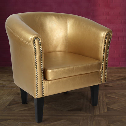 Miadomodo Chesterfield fauteuil 1 gouden sierknopen