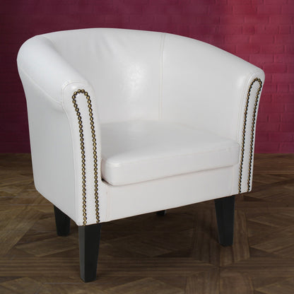 Miadomodo Chesterfield fauteuil 1 witte decoratieve knopen