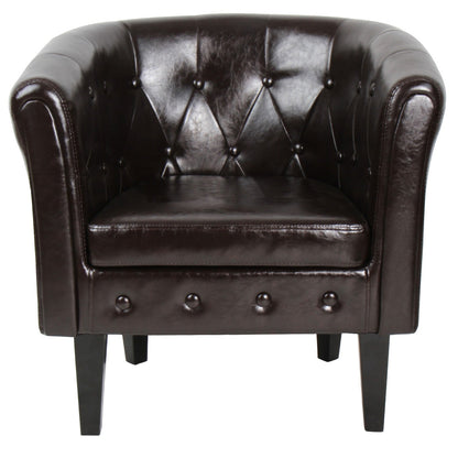 Miadomodo Chesterfield fauteuil 1 serie bruin ruitpatroon