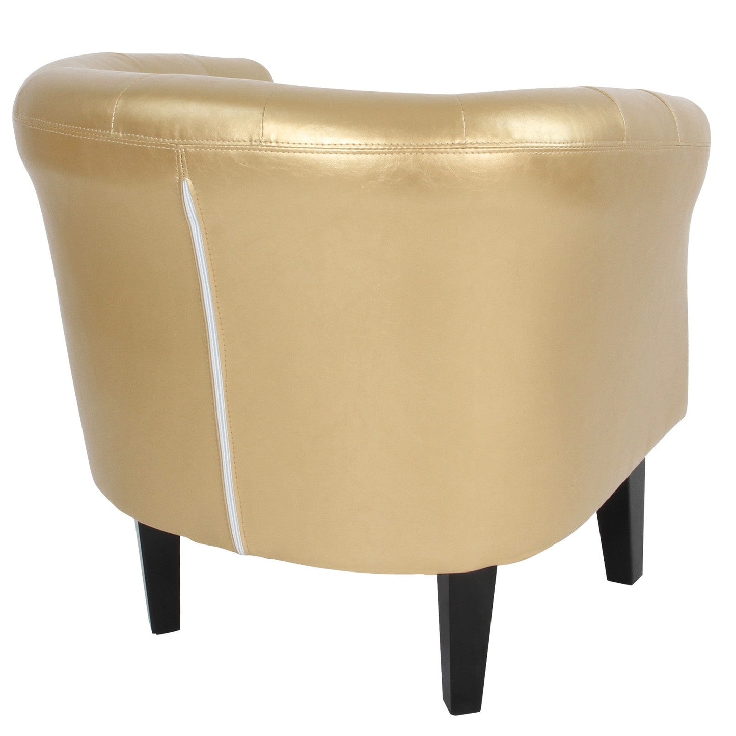 Miadomodo Chesterfield fauteuil 1 serie goud ruitpatroon