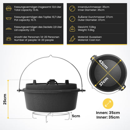 BBQ Chief Dutch Oven Braadpan 13,6 L