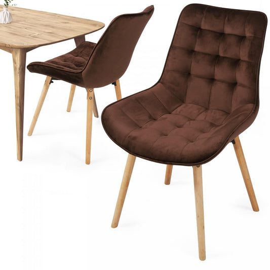 Miadomodo Eetkamerstoelen Bruin Set van 2