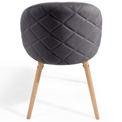 Miadomodo Eetkamerstoelen Donkergrijs Set van 8