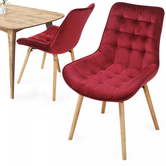 Miadomodo Eetkamerstoelen Donker Rood Set van 2