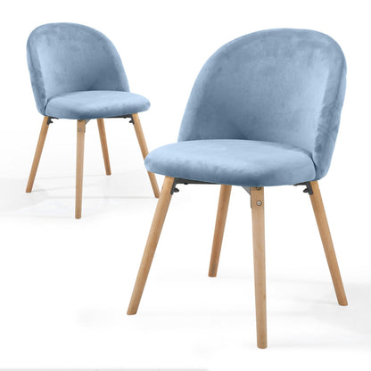 Miadomodo Eetkamerstoelen Turquoise Set van 2