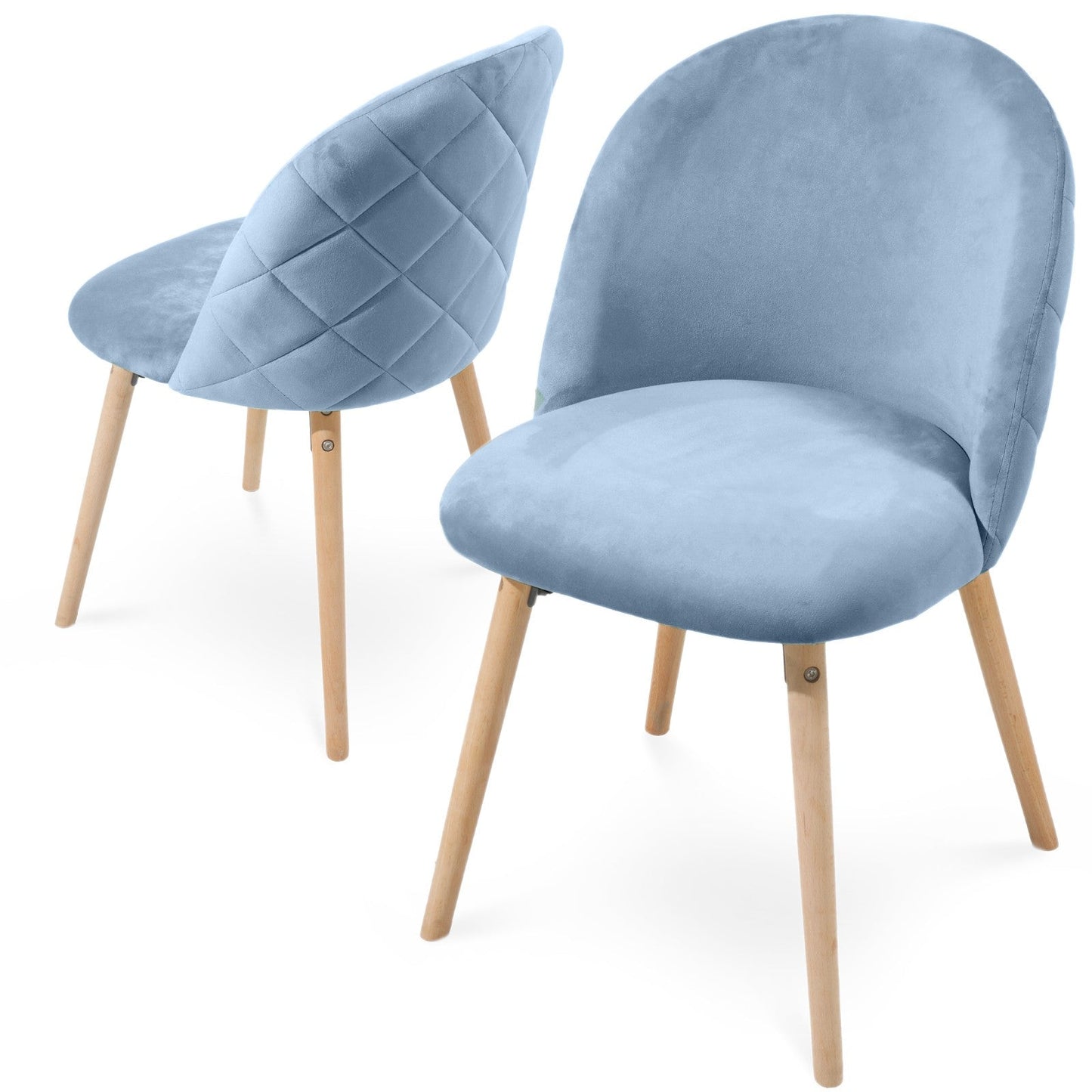 Miadomodo Eetkamerstoelen Turquoise Set van 2