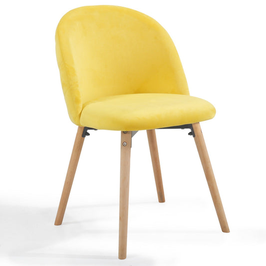 Miadomodo Eetkamerstoelen Geel Set van 2