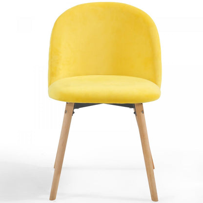 Miadomodo Eetkamerstoelen Geel Set van 4