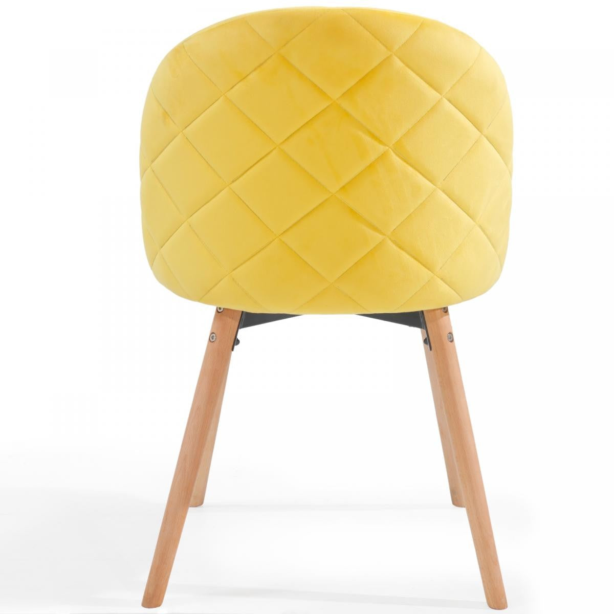 Miadomodo Eetkamerstoelen Geel Set van 4