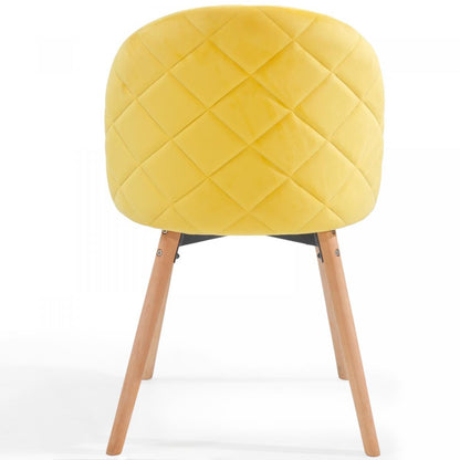 Miadomodo Eetkamerstoelen Geel Set van 4