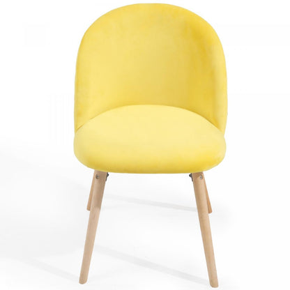 Miadomodo Eetkamerstoelen Geel Set van 4