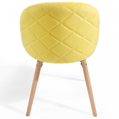 Miadomodo Eetkamerstoelen Geel Set van 4