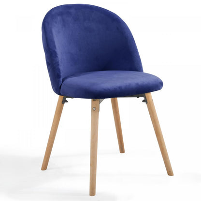 Miadomodo Eetkamerstoelen Blauw Set van 2