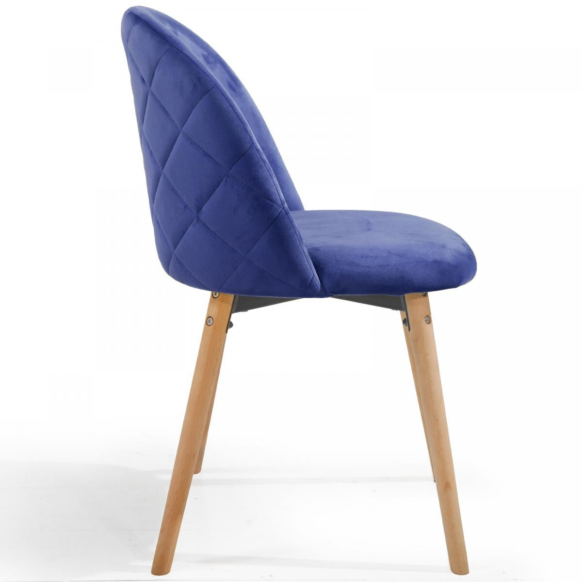 Miadomodo Eetkamerstoelen Blauw Set van 2