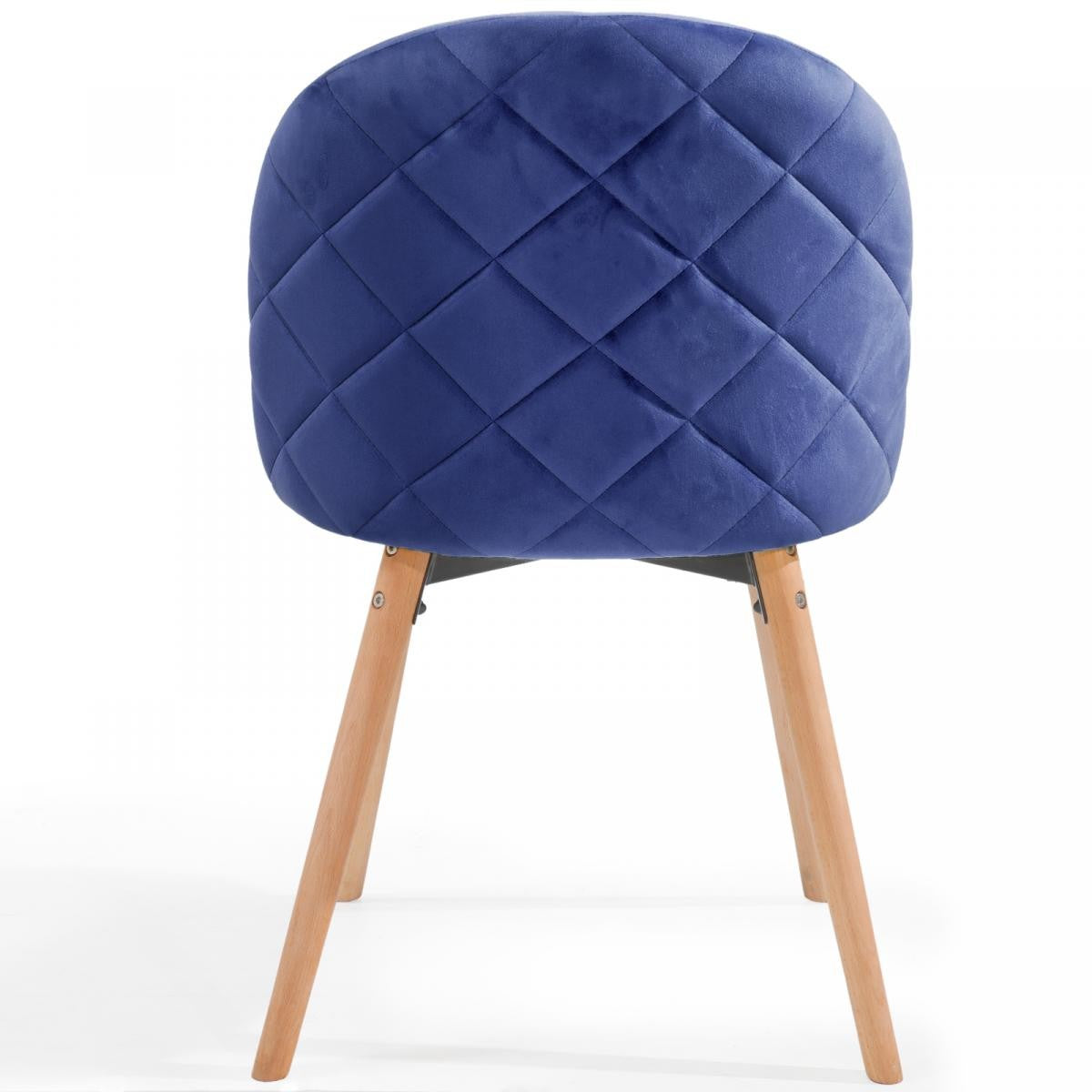 Miadomodo Eetkamerstoelen Blauw Set van 2