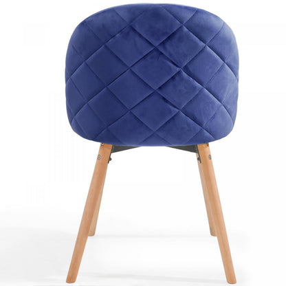 Miadomodo Eetkamerstoelen Blauw Set van 2