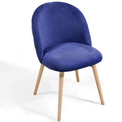 Miadomodo Eetkamerstoelen Blauw Set van 2