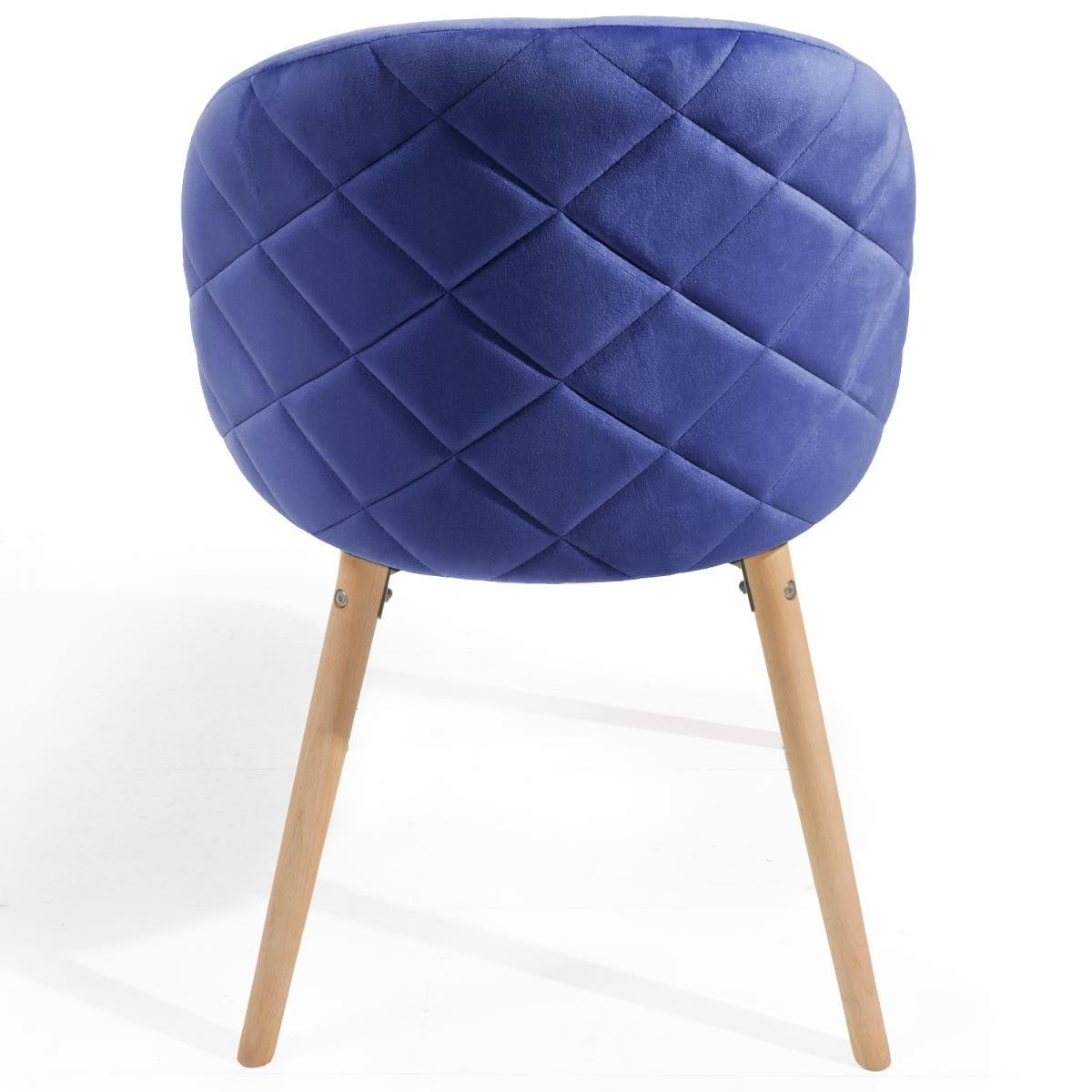 Miadomodo Eetkamerstoelen Blauw Set van 2