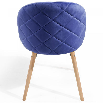 Miadomodo Eetkamerstoelen Blauw Set van 4