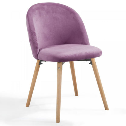 Miadomodo Eetkamerstoelen Paars Set van 2