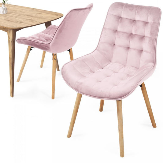 Miadomodo Eetkamerstoelen Roze Set van 2