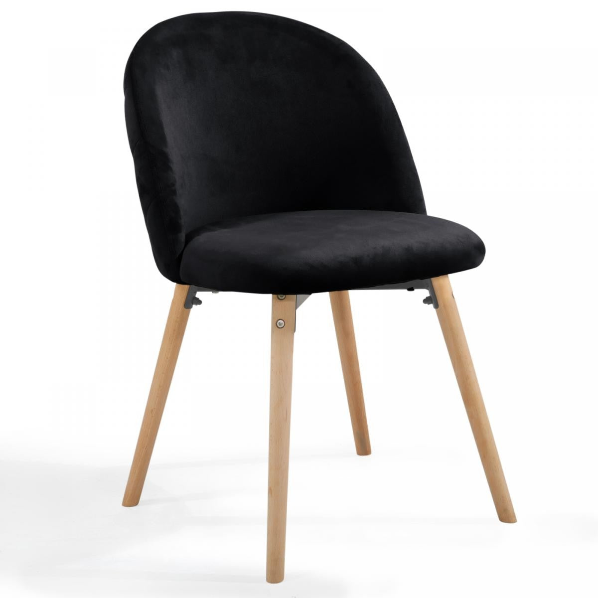 Miadomodo Eetkamerstoelen Zwart Set van 2