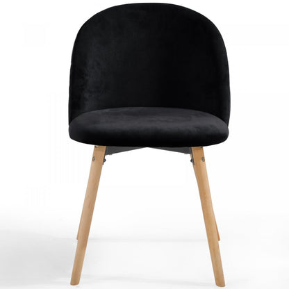 Miadomodo Eetkamerstoelen Zwart Set van 2