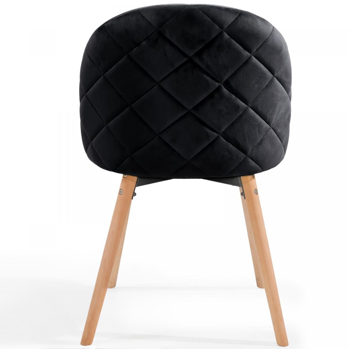 Miadomodo Eetkamerstoelen Zwart Set van 2